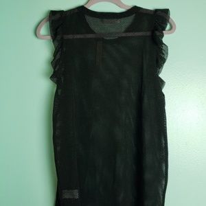 Anthropologie Lavender Field See Through Mesh Top